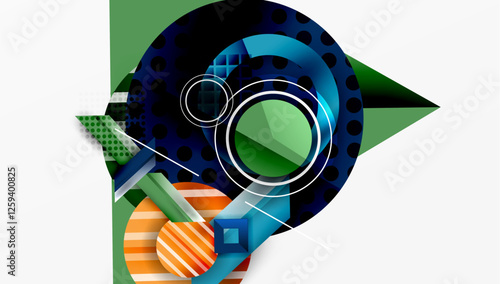Dynamic complex geometric abstract background