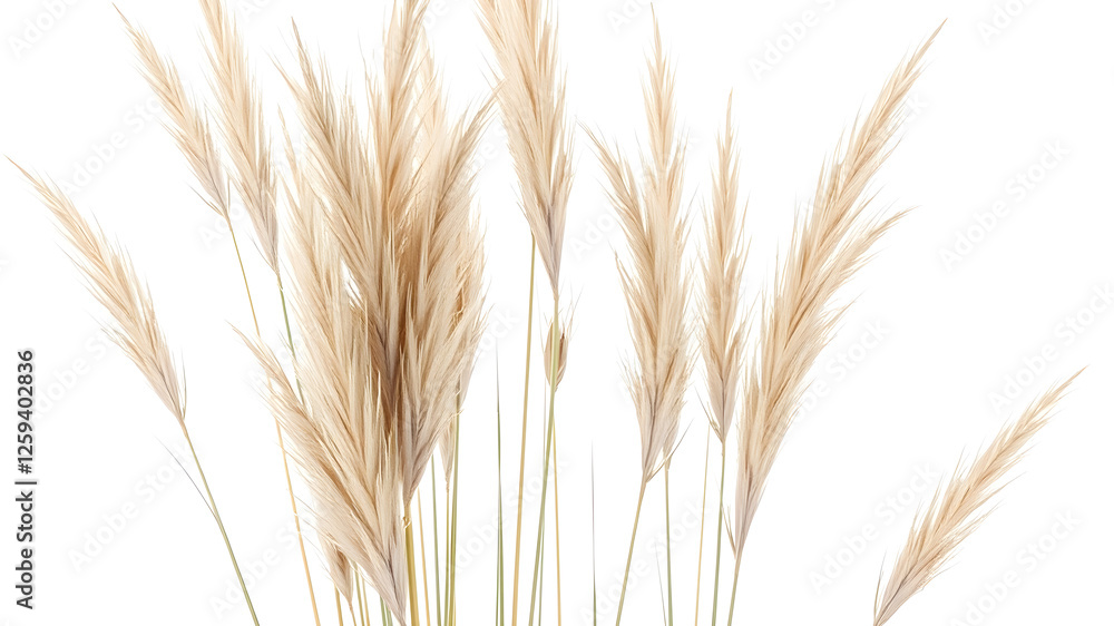 Pampas grass on white background Pampas grass on white background