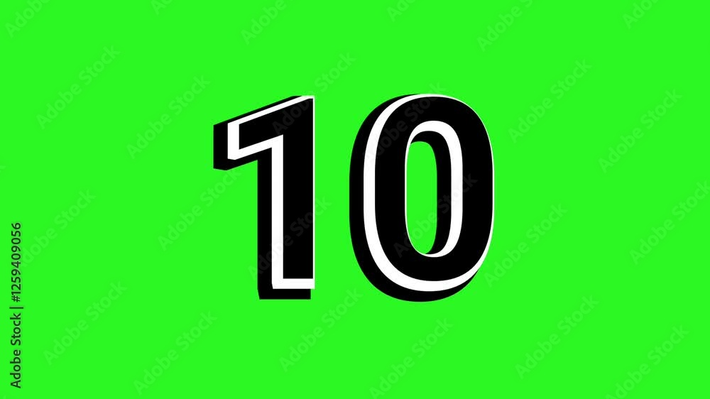 15 seconds countdown timer with bold and eye catching number on green screen 15 seconds countdown timer with bold and eye catching number on green screen