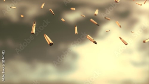 Bullets is a motion graphics pack featuring realistic 3D background of falling bullets. Perfect for brutal presentations, military promos, or fight-themed conten. Full HD resolution.

