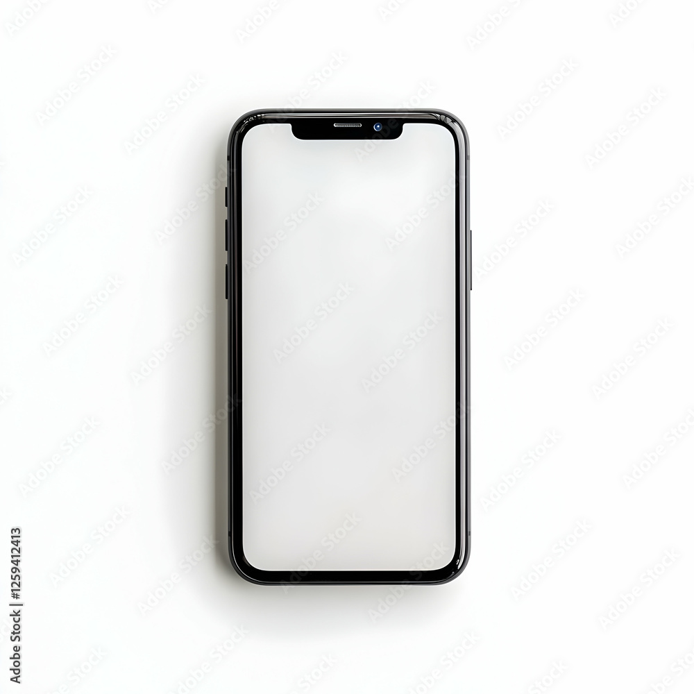 Smartphone mockup, blank screen, white background, app design Smartphone mockup, blank screen, white background, app design