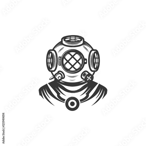 old diving helmet logo