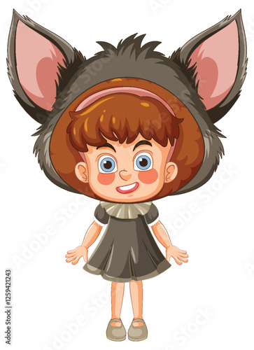 Child in Animal Costume Illustration
