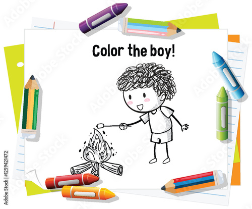 Coloring Fun with Campfire Boy