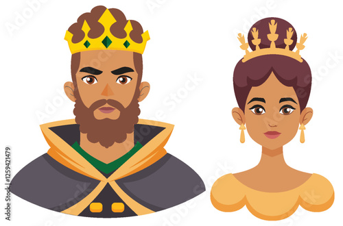 Royal King and Queen Portrait