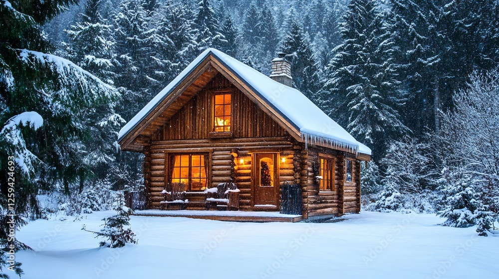 Cozy Cabin in a Snowy Winter Wonderland Cozy Cabin in a Snowy Winter Wonderland