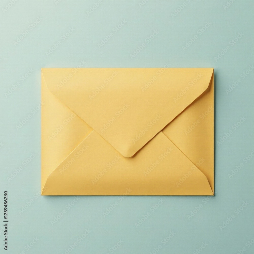 A slightly textured beige envelope against a similar backdrop , flatlay, photo A slightly textured beige envelope against a similar backdrop , flatlay, photo