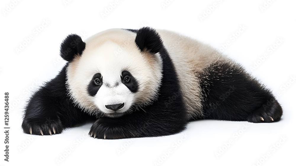 Panda isolated over white background Panda isolated over white background