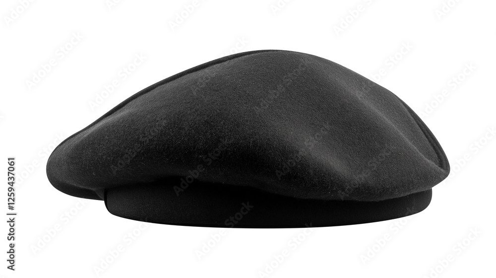 Black cap isolated on transparent white background, clipping path Black cap isolated on transparent white background, clipping path