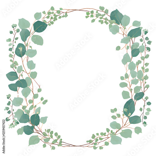 green floral frame