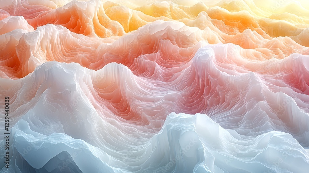 Abstract landscape of pastel mountains Abstract landscape of pastel mountains