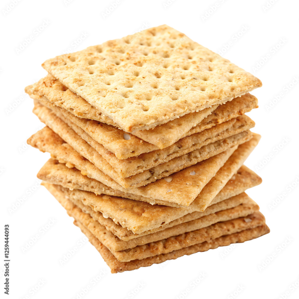 Stack of Square Crackers, Perfect for Snack Advertising and Culinary Presentations Stack of Square Crackers, Perfect for Snack Advertising and Culinary Presentations