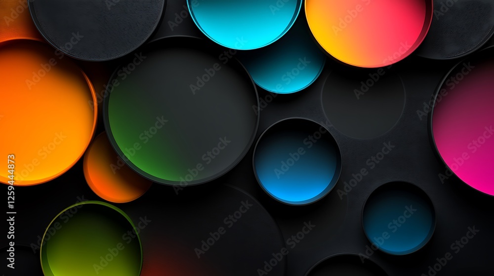 Colorful circles, abstract background, design Colorful circles, abstract background, design