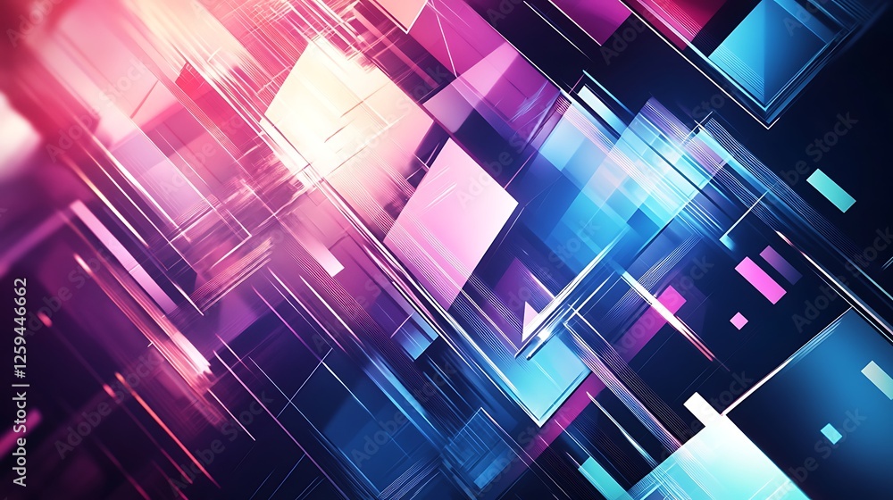 Abstract Geometric Shapes Digital Art Design Abstract Geometric Shapes Digital Art Design