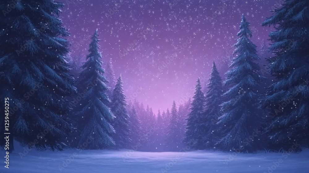 Enchanted Winter Forest at Night Enchanted Winter Forest at Night