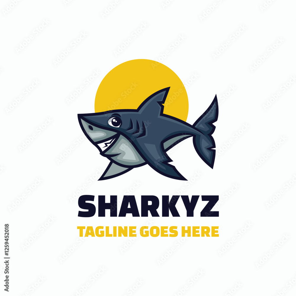 Obraz premium Sharkyz Simple Mascot Logo