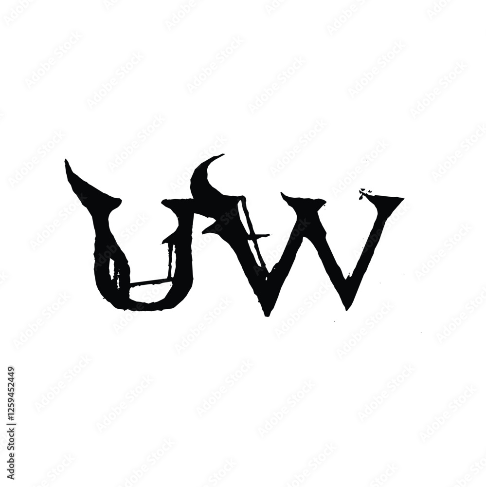 UW monogram logo design letter text name symbol monochrome logotype alphabet character simple logo UW monogram logo design letter text name symbol monochrome logotype alphabet character simple logo