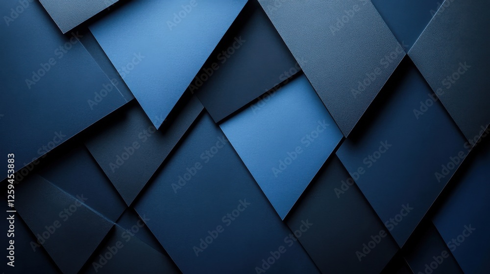 Fototapeta premium Photo of Blue Background with Minimalistic Rectangles and Squares for Design, Featuring White Space in the Center for Text. Ideal for Banner Templates and Digital Projects. Minimalist Wallpaper.