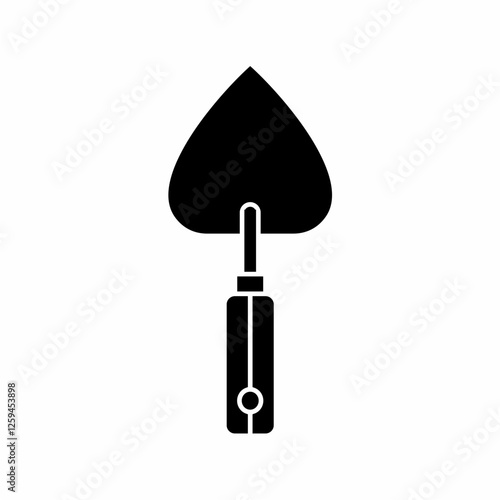 Garden Trowel Silhouette Icon Design. Gardening Landscape Equipment Tool Icon