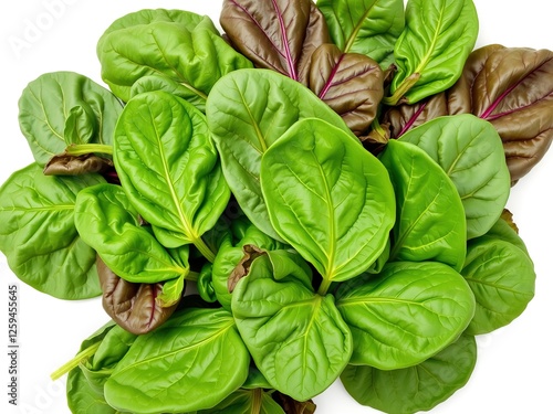 Flourishing Spinach: A Symphony of Greens on Canvas photo