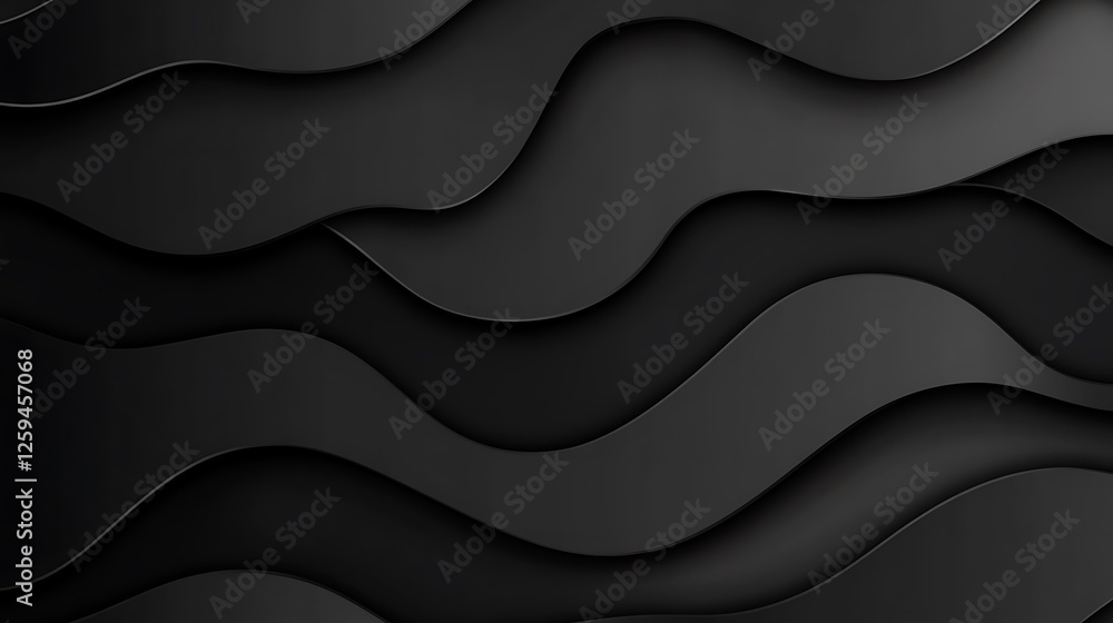 Abstract black wave background design Abstract black wave background design