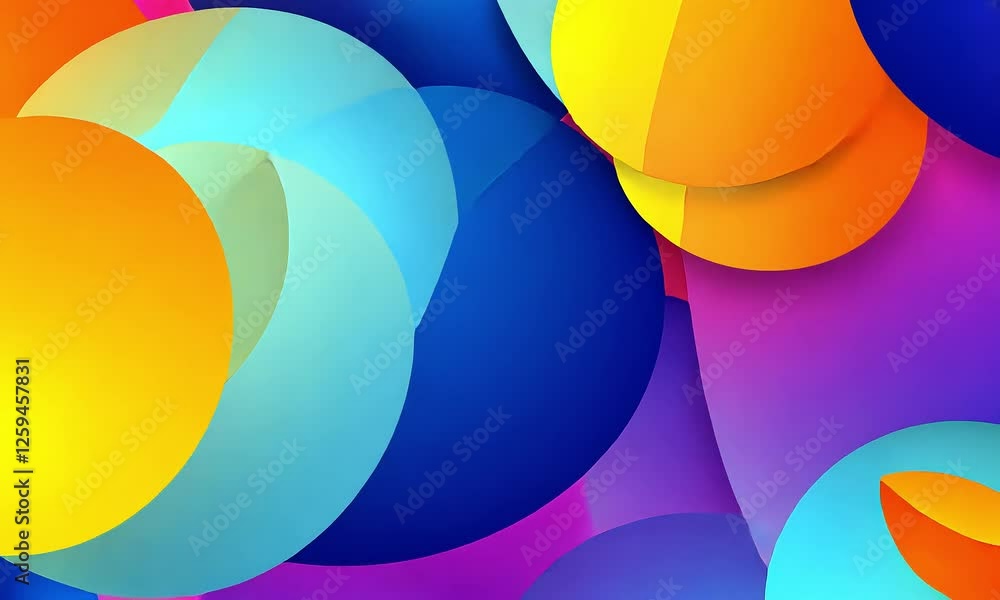 Colorful Overlapping Circles Abstract Background Colorful Overlapping Circles Abstract Background