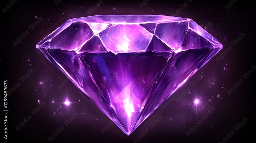 Radiant Amethyst Gemstone: A Digital Masterpiece Radiant Amethyst Gemstone: A Digital Masterpiece