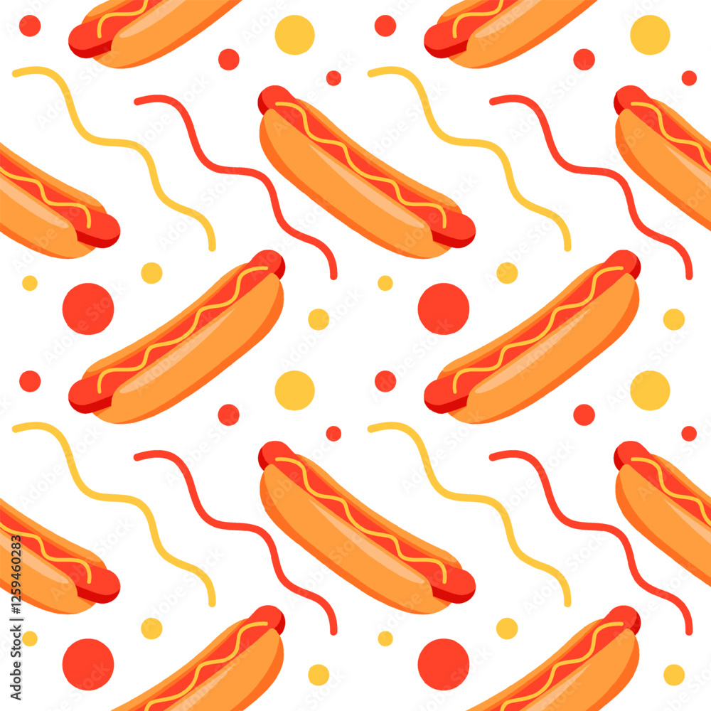 Junk Food Seamless Pattern Junk Food Seamless Pattern