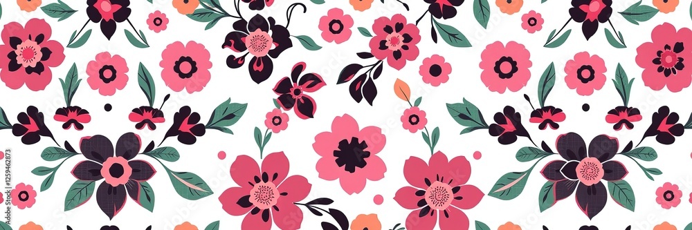 Retro Rhythm: Leopard Print on Floral Canvas Retro Rhythm: Leopard Print on Floral Canvas