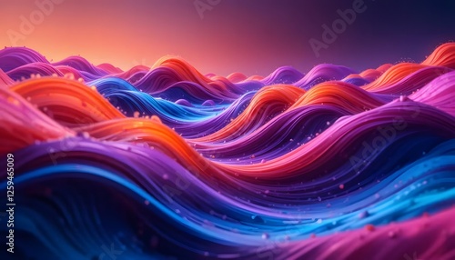 Abstract Colorful Waves: Modern Background with Vibrant Gradients and Smooth Flow for Creative Projects and Designs.