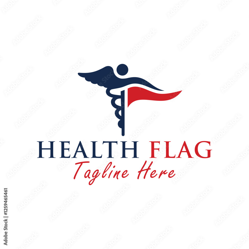 Obraz premium medical practice flag logo