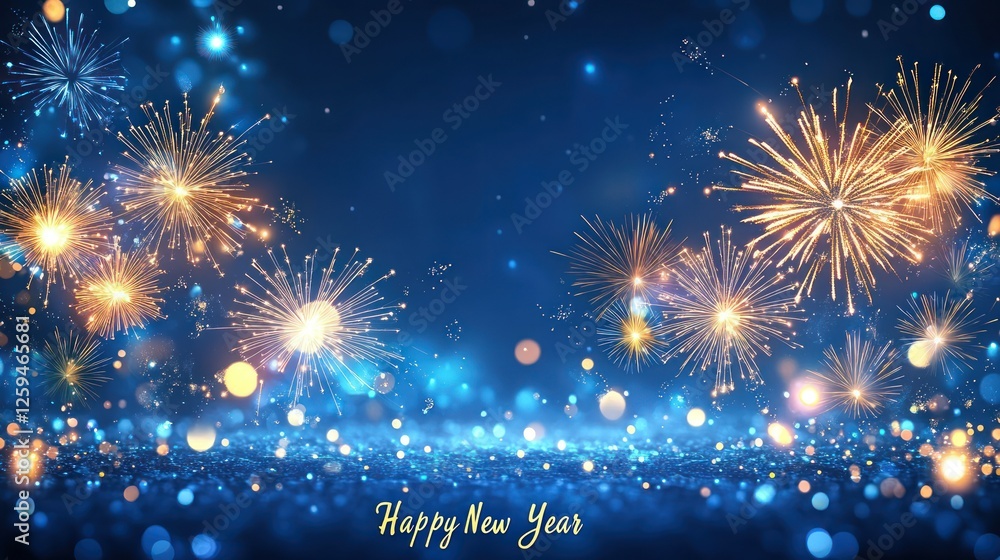 Festive New Year fireworks night sky celebration background Festive New Year fireworks night sky celebration background