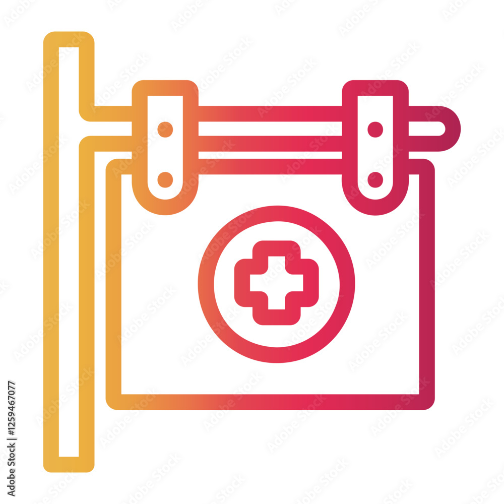 Obraz premium hospital Line Gradient Icon