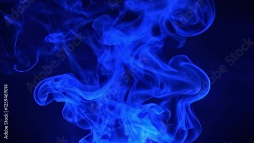 Swirling Blue Smoke Seamless Loop Abstract Stock Footage