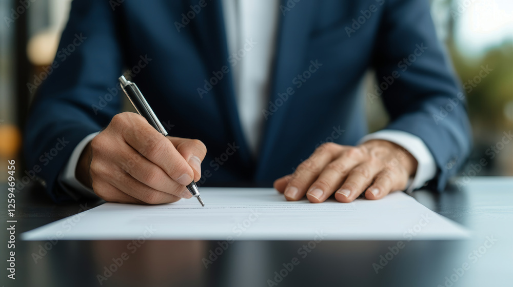 Hands signing document feel decisive, empowered, ready to start anew Hands signing document feel decisive, empowered, ready to start anew