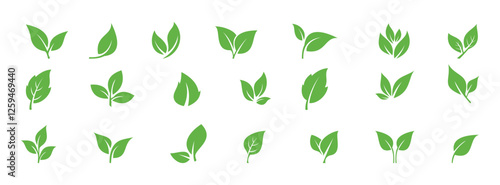 Leaf icons set , Nature , ecology green icon set 