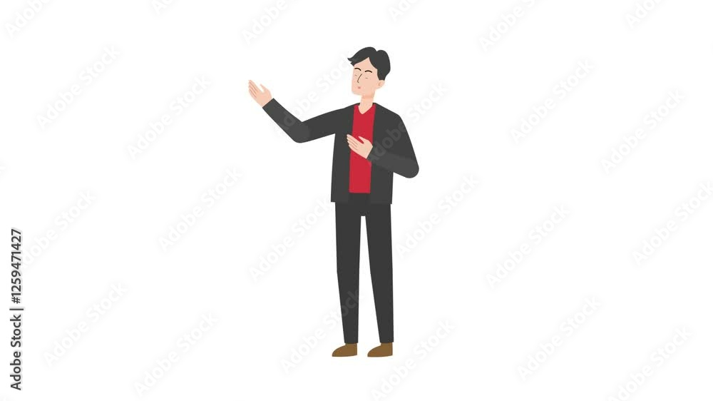 video man is standing and giving a lecture cartoon animation
video man is standing and giving a lecture cartoon animation