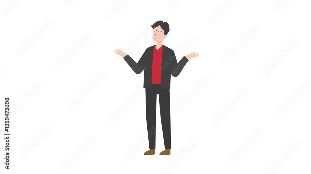 video man is standing and giving a lecture cartoon animation
video man is standing and giving a lecture cartoon animation