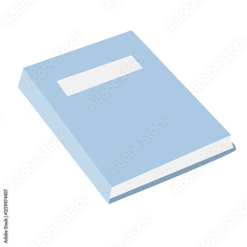 blue notebook isolated on white