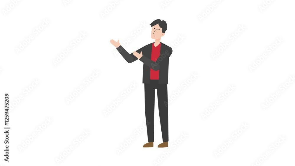 video man is standing and giving a lecture cartoon animation
video man is standing and giving a lecture cartoon animation