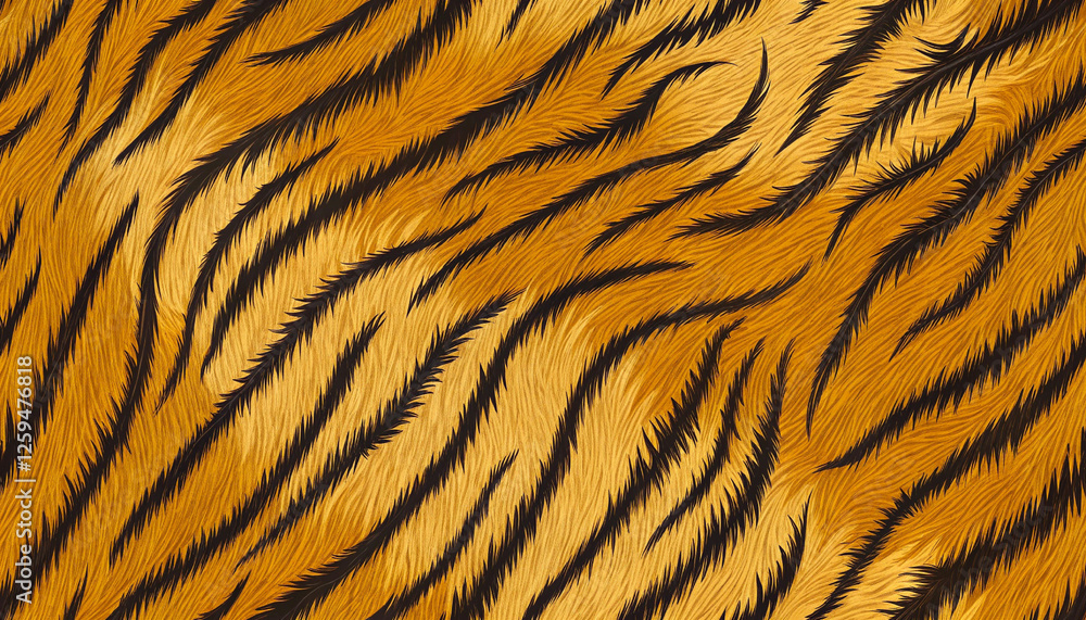 Fototapeta premium closeup fur tiger skin background texture seamless pattern wallpaper design