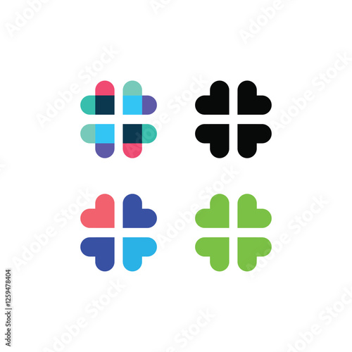 Medicine love heart cross pharmacy hospital clinic logo template design