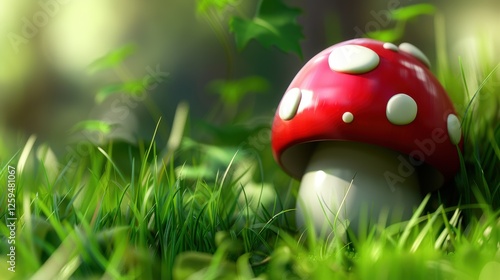 Wallpaper Mural Mushroom captured on a basic background, awesome natural design. Background uncluttered, mushroom emphasized. Torontodigital.ca