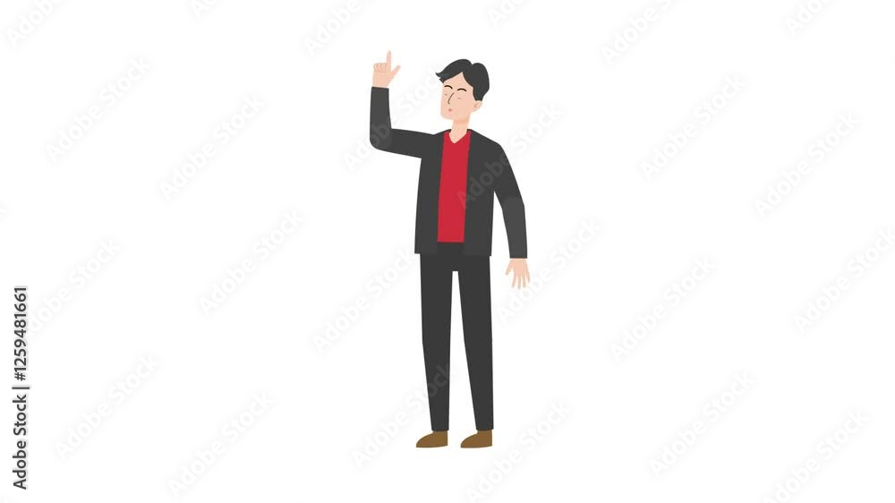 video man is standing and giving a lecture cartoon animation
video man is standing and giving a lecture cartoon animation