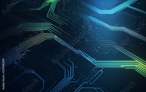 Blue green digital background image, line, texture, banner