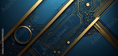 Blue digital background image, line, texture, banner