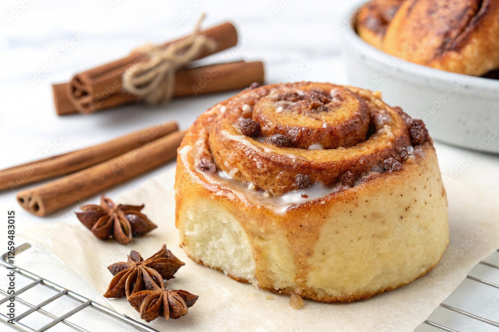 cinnamon roll with raisins cinnamon roll with raisins