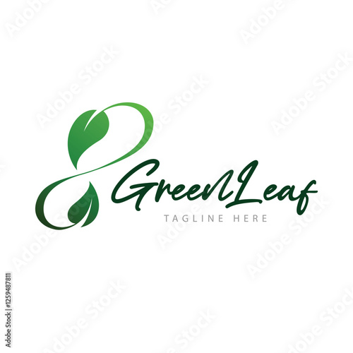 Green Leaf Nature Healthy Logo