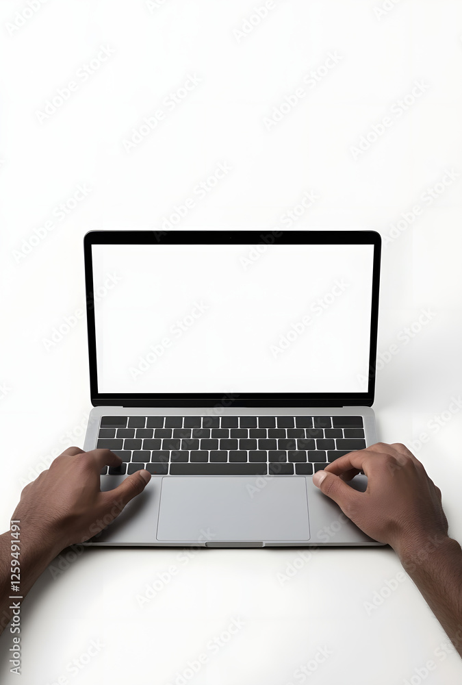 Modern Laptop Screen Mockup with Minimalist User Interface Design Modern Laptop Screen Mockup with Minimalist User Interface Design