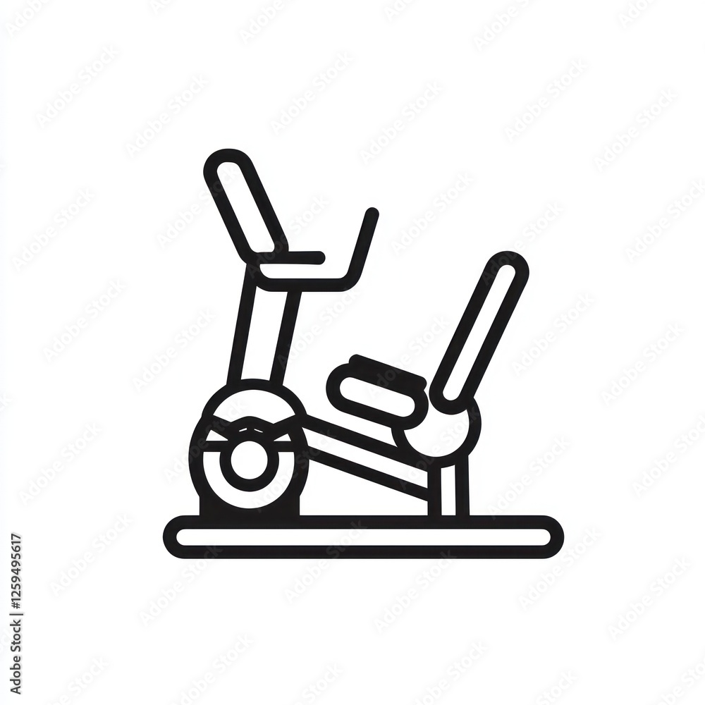 3D glyph icon of a fitness center, designed in a clean and minimal design on a white background. 3D glyph icon of a fitness center, designed in a clean and minimal design on a white background.